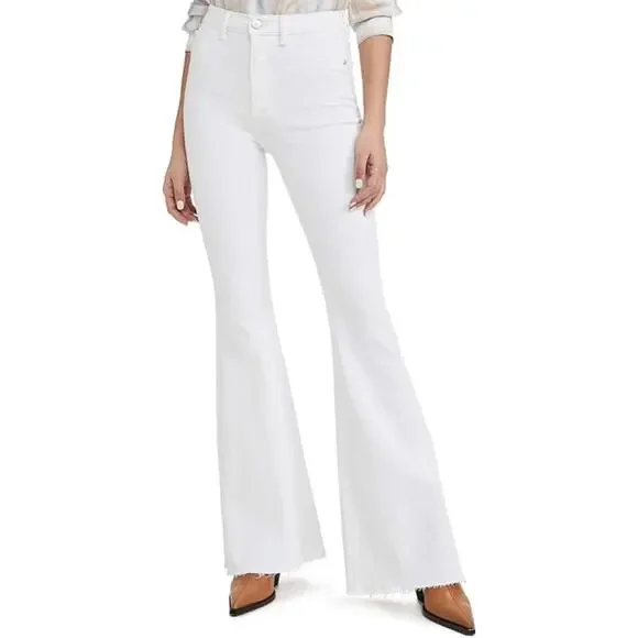 DL1961 Rachel Flare Ultra High Rise Instasculpt Jeans White Size 30 NWT